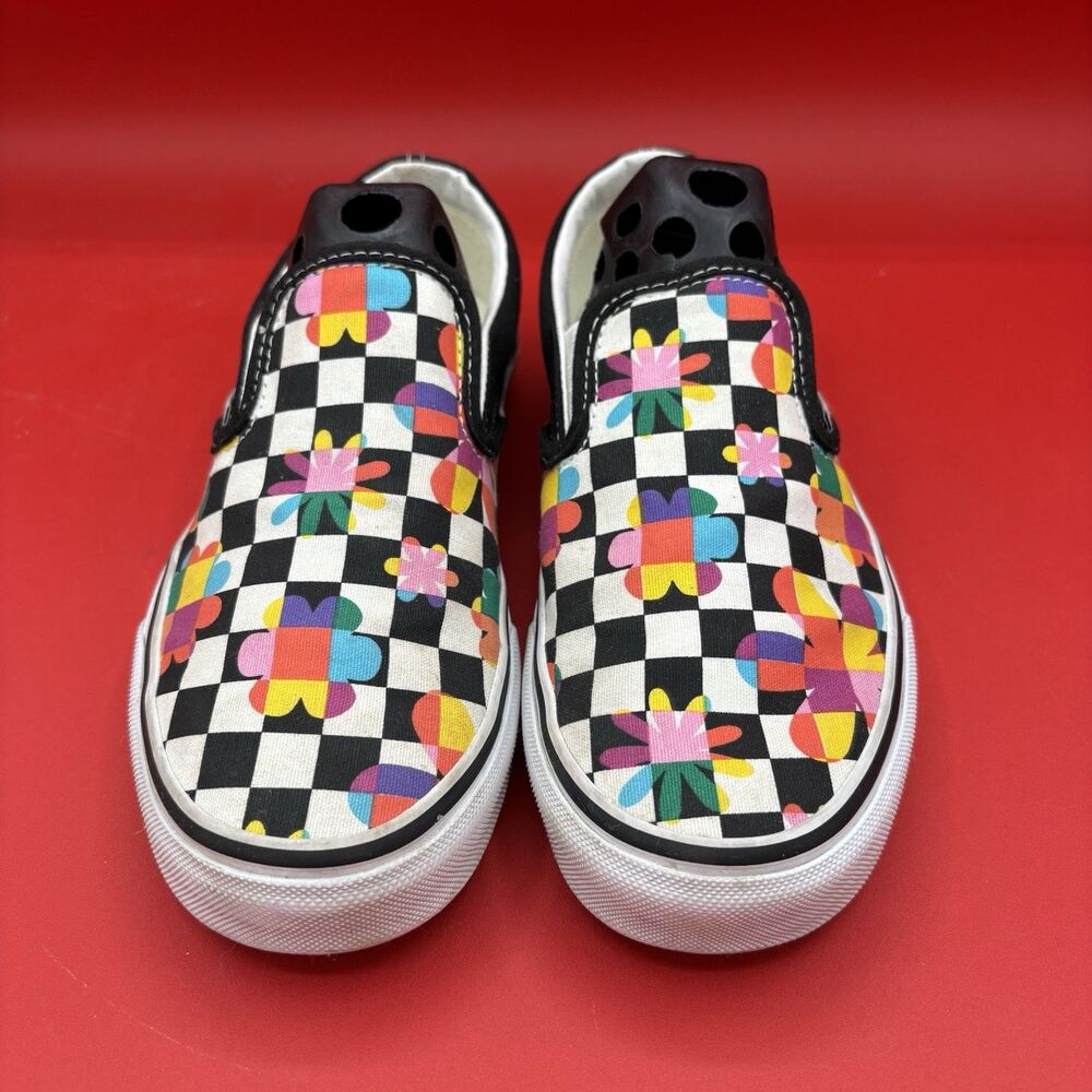 VANS "Flower Power" Floral Checkerboard Skate Shoes Sneakers Unisex Size M5/F6.5 - Picture 5 of 8